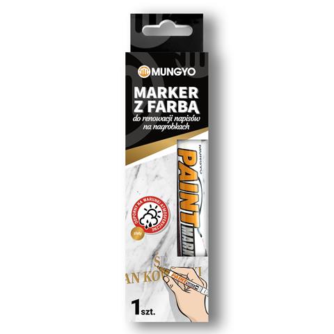 TT-MARKER OLEJOWY Z FARBĄ DO RENOWACJI  NAPISÓW NA NAGROBKACH ZŁOTY TT8844 MUNGYO /12/