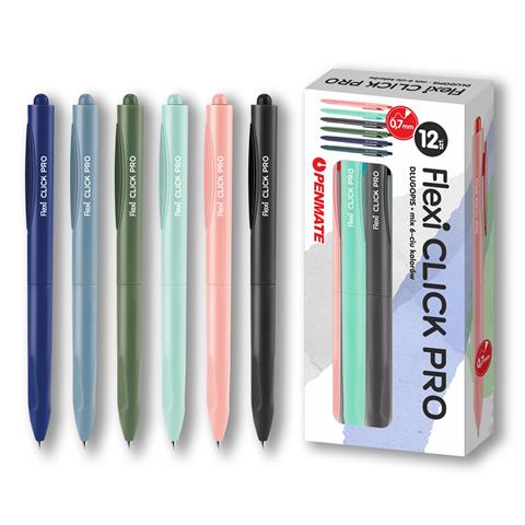 TT-DŁUGOPIS FLEXI CLICK PRO 0.7MM NIEBIESKI TT9282 PENMATE /12/