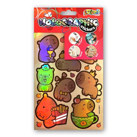 TT-NAKLEJKI HOLOGRAPHIC KAPIBARY LGS-5101 KOLORI TT9307 PENMATE