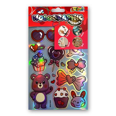 TT-NAKLEJKI HOLOGRAPHIC MIŚ TEDDY LGS-5106 KOLORI TT9311 PENMATE