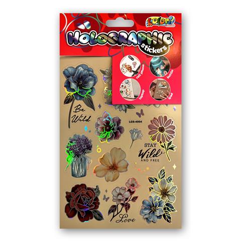 TT-NAKLEJKI HOLOGRAPHIC KWIATY LGS-5004 KOLORI TT9315 PENMATE