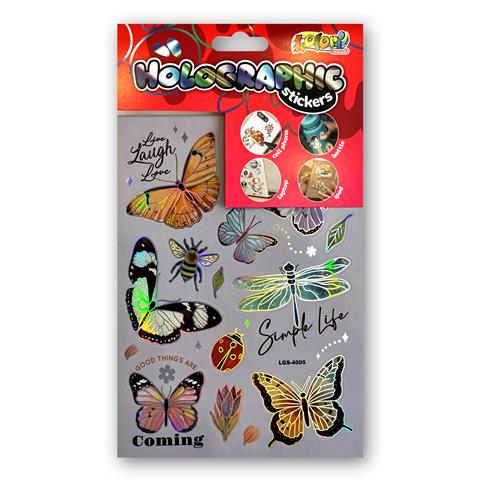 TT-NAKLEJKI HOLOGRAPHIC MOTYLE LGS-4005 KOLORI TT9316 PENMATE