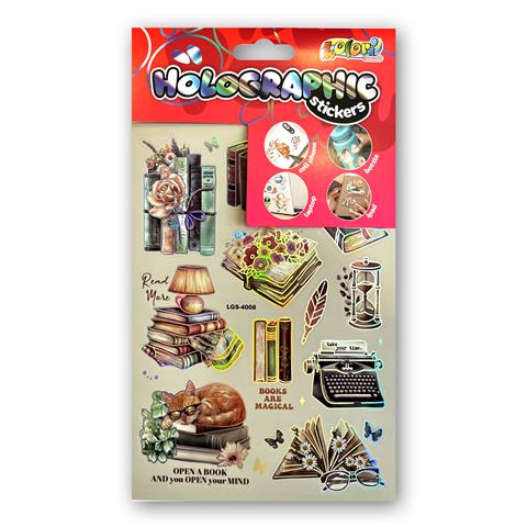 TT-NAKLEJKI HOLOGRAPHIC KSIĄŻKI LGS-4008 KOLORI TT9319 PENMATE