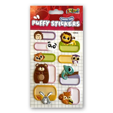 TT-NAKLEJKI PUFFY NAME TAG ZWIERZĘTA SWP-901 KOLORI TT9320 PENMATE