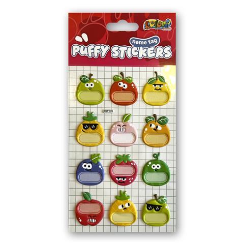 TT-NAKLEJKI PUFFY NAME TAG OWOCE SWP-906 KOLORI TT9323 PENMATE