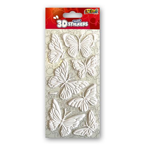 TT-NAKLEJKI 3D MODEL WHITE MOTYLE SWP-3708 KOLORI TT9327 PENMATE