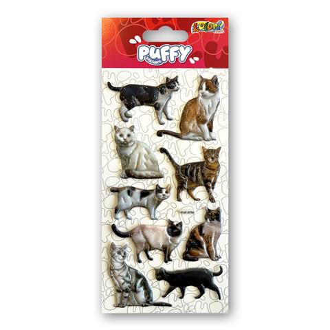 TT-NAKLEJKI PUFFY KOTY PUF-5702 KOLORI TT9343 PENMATE