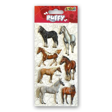 TT-NAKLEJKI PUFFY KONIE PUF-5703 KOLORI TT9344 PENMATE