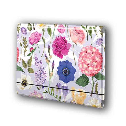 TT-TECZKA A4 ŁAMANA NA GUMKĘ KWIATY POLSKIE HORTENSJE NA JASNYM TLE FOLIA MAT   NIERYSUJĄCA