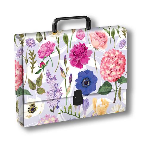 TT-TECZKA A4 Z RĄCZKĄ KWIATY POLSKIE HORTENSJE NA JASNYM TLE FOLIA MAT NIERYSUJĄCA