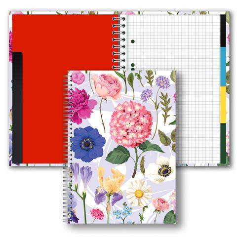 TT-KOŁOBRULION B5 160K KRATKA # PRZEKŁADKI KWIATY POLSKIE HORTENSJA NA JASNYM   TLE FOLIA MAT NIERYSUJĄCA /5/