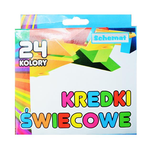 kredki świecowe 24 kolory schemat /24/