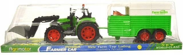 TRAKTOR Z OSPRZĘTEM 48CM 2506 SCHEMAT   PRZYCZEPA Z KONIEM