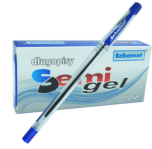 DŁUGOPIS SEMI GEL NIEBIESKI #108    O,7MM SCHEMAT /12/