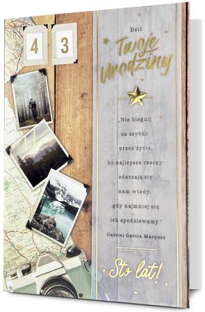 PAN DRAGON KARTKA OZDOBNA URODZINY PRZESUWANE CYFRY HM-200-3359