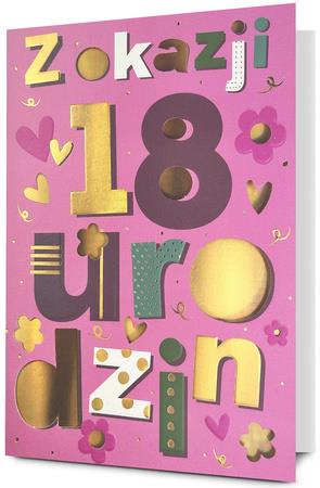 PAN DRAGON KARTKA OZDOBNA 18 URODZINY   HM200-3442