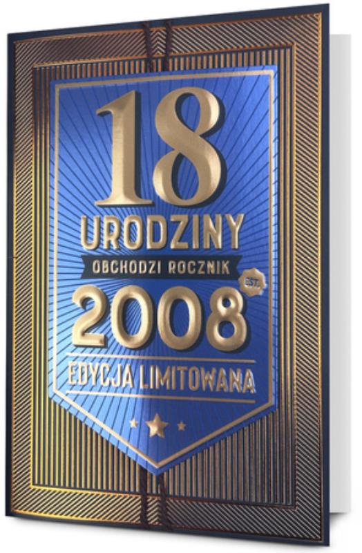 PAN DRAGON KARTKA OZDOBNA 18 URODZINY   HM200-3626