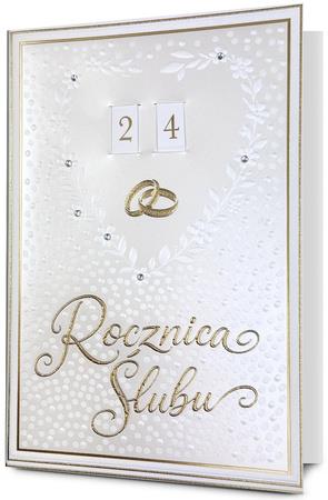 PAN DRAGON KARTKA OZDOBNA ROCZNICA ŚLUBU PRZESUWANE CYFRY HM200-3667