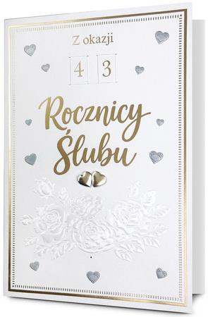 PAN DRAGON KARTKA OZDOBNA ROCZNICA ŚLUBU PRZESUWANE CYFRY HM200-3668