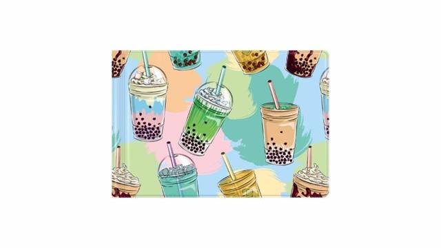 BIURFOL OKŁADKA NA DOKUMENTY UCZNIA MAŁA Z NADRUKIEM BUBBLE TEA,