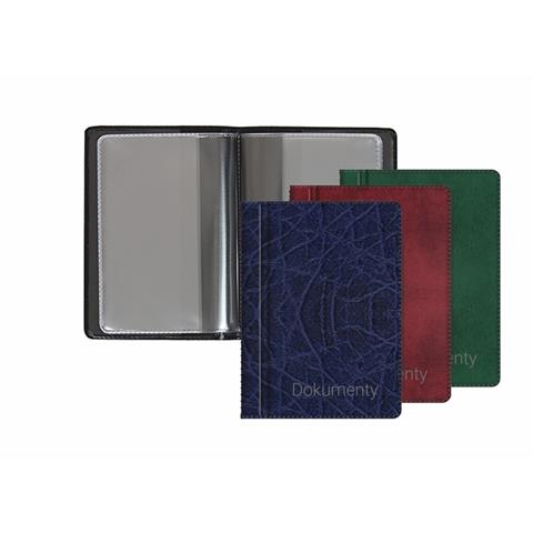 BIURFOL OKŁADKA NA DOKUMENTY MINI SKÓROPODOBNA BORDOWA /10/