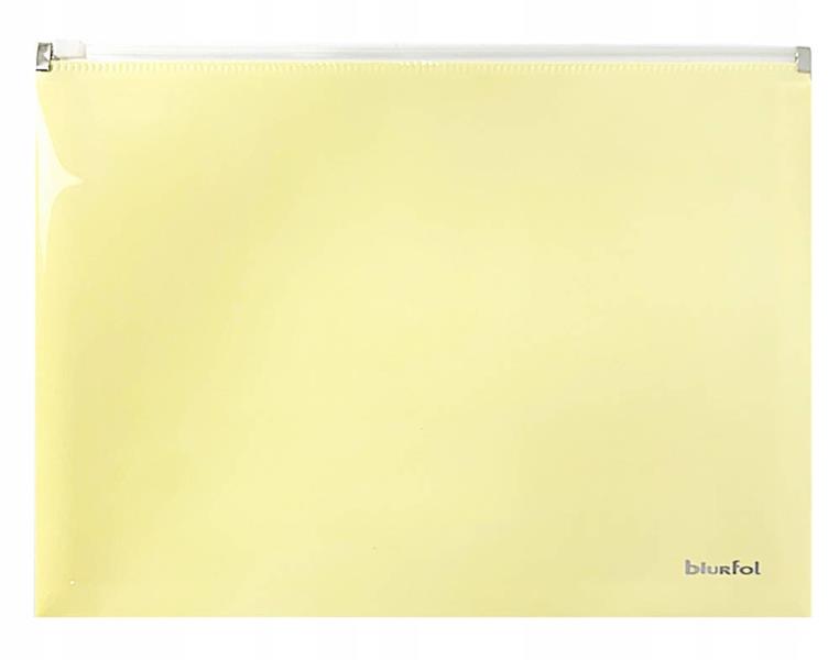 biurfol teczka a4 pp na suwak żółta     pastel tsp-a4-03 /10/