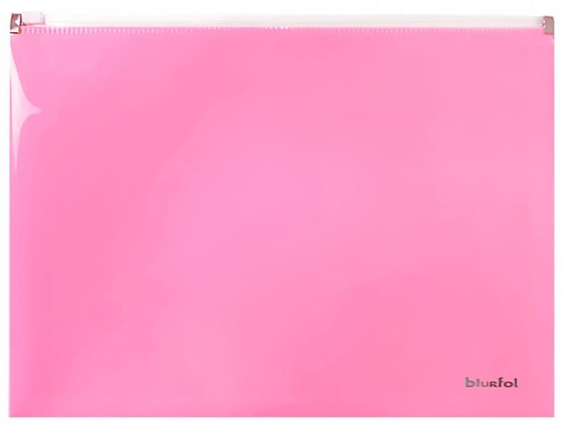 biurfol teczka a5 pp na suwak różowa    pastel tsp-a5-01 /10/