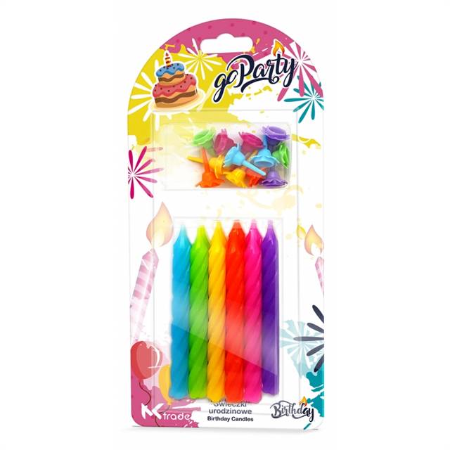 MK TRADE ŚWIECZKA URODZINOWA SF-900 A'12KOLOROWE GRUBE