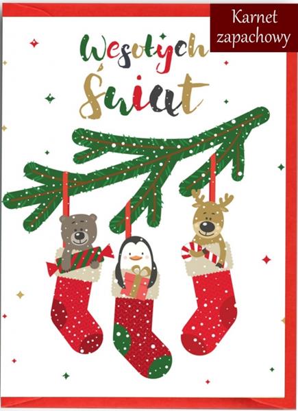 HENRY KARTKA OZDOBNA B6 BN ZWIERZĄTKA   ZAPACHOWA GWIAZDKA