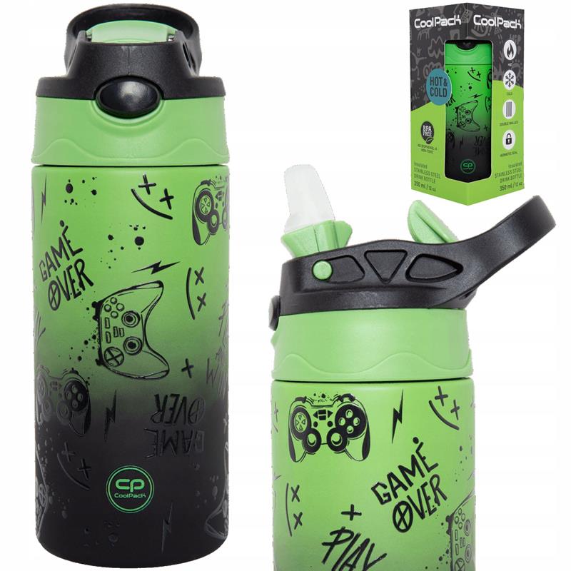 COOL PACK BIDON METALOWY 350ML BONO GAME OVER GRADIENT GREEN Z10969 PATIO