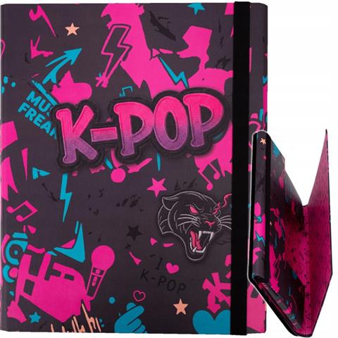 PATIO TECZKA A4 Z GUMKĄ PRZESTRZENNA TEKTUROWA 3 CM K-POP DARK