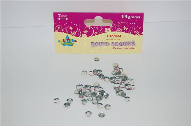 TITANUM CEKINY KOŁO 7MM SREBRNY 260075