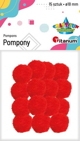 TITANUM POMPONY 1,8CM A`15 CZERW.