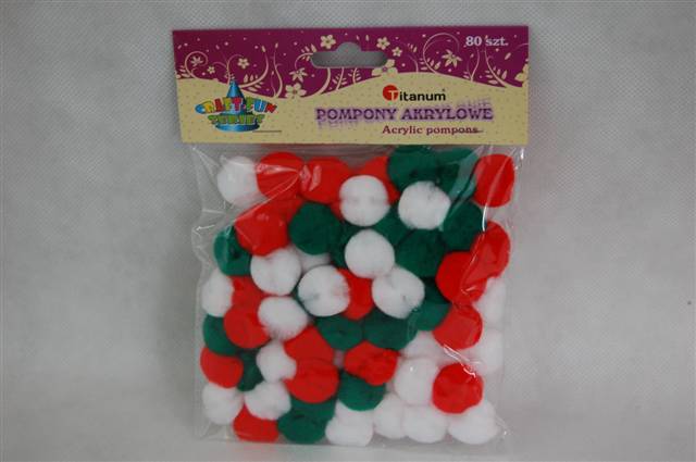 TITANUM POMPONY A'80 ZIELONY/CZERWONY/BIAŁY 361531