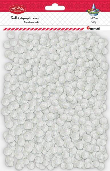 TITANUM KULKI BROKATOWE 1CM/20G BIAŁE 439980