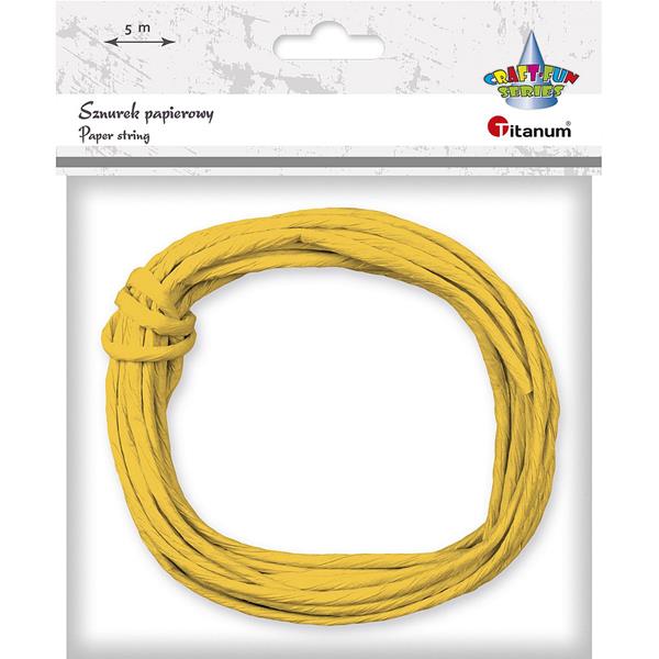 titanum sznurek papierowy 5m żółty 396463