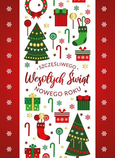 HENRY KARTKA OZDOBNA B6 BN PATERN CZERWONY ZAPACHOWA GWIAZDKA