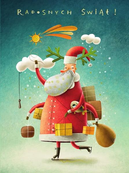 HENRY KARTKA OZDOBNA B6 BN MIKOŁAJ      GWIAZDKA