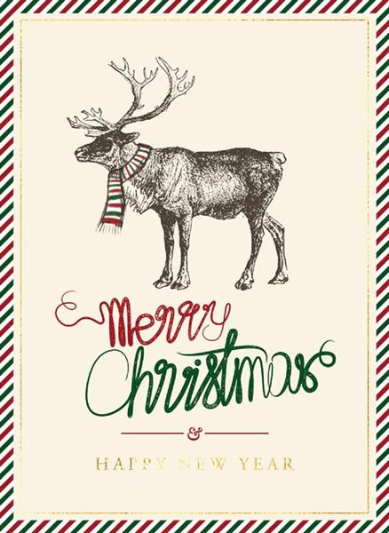 HENRY KARTKA OZDOBNA B6 BN RENIFER      GWIAZDKA