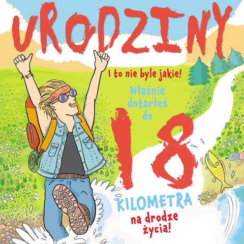 HENRY KARTKA OZDOBNA 18 URODZINY KW HOLOGRAM GÓRY CHŁOPAK