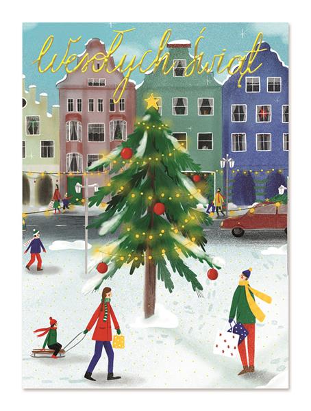 HENRY KARTKA OZDOBNA B6 BN MIASTECZKO   GWIAZDKA