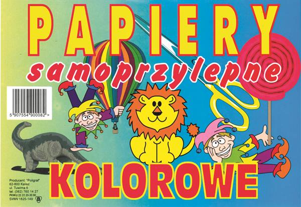 poligraf zeszyt papierów kolorowych c5  samoprzylepny /10/