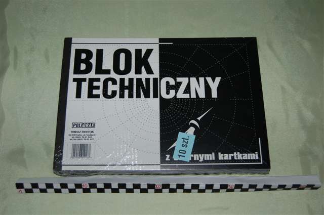 poligraf blok techniczny a4 10k czarne  kartki /10/