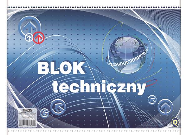 poligraf blok techniczny a3 10k biały   250g/m2 /10/