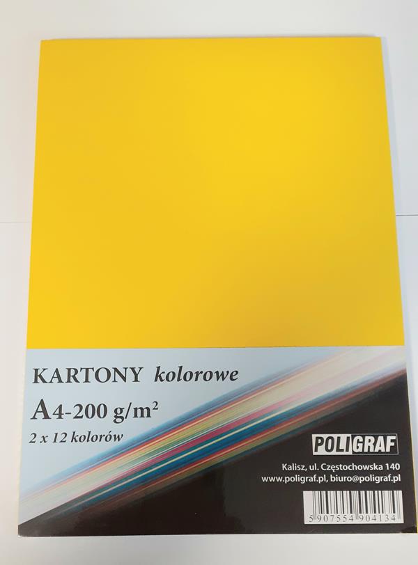 papier ksero a4 2x12 kolorów 200g poligraf