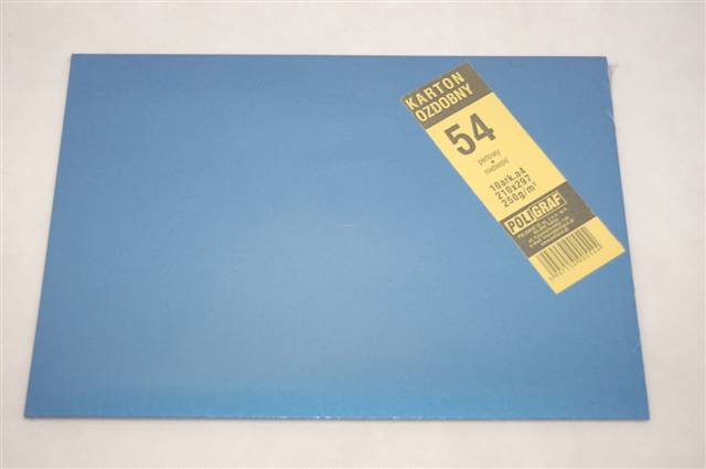 poligraf karton ozd.wizyt.54 250/10 niebieski perłowy