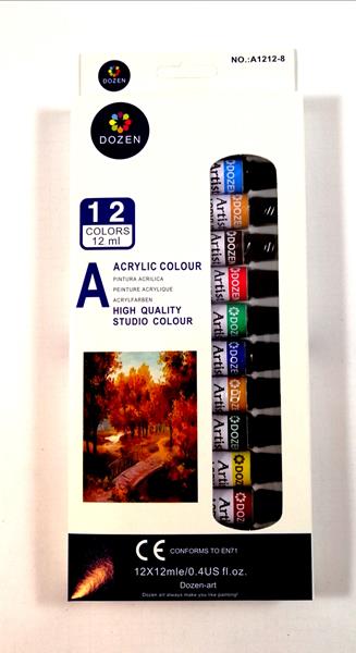 VISTAR FARBY AKRYLOWE W TUBKACH 12KOL   900493