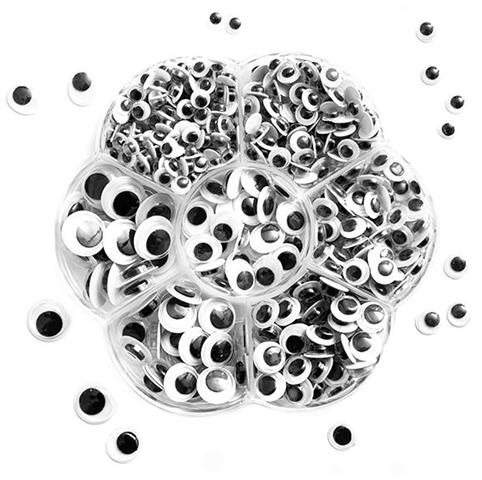 DP CRAFT SAMOPRZYLEPNE RUCHOME OCZKA 500SZT MIX KSOC-037