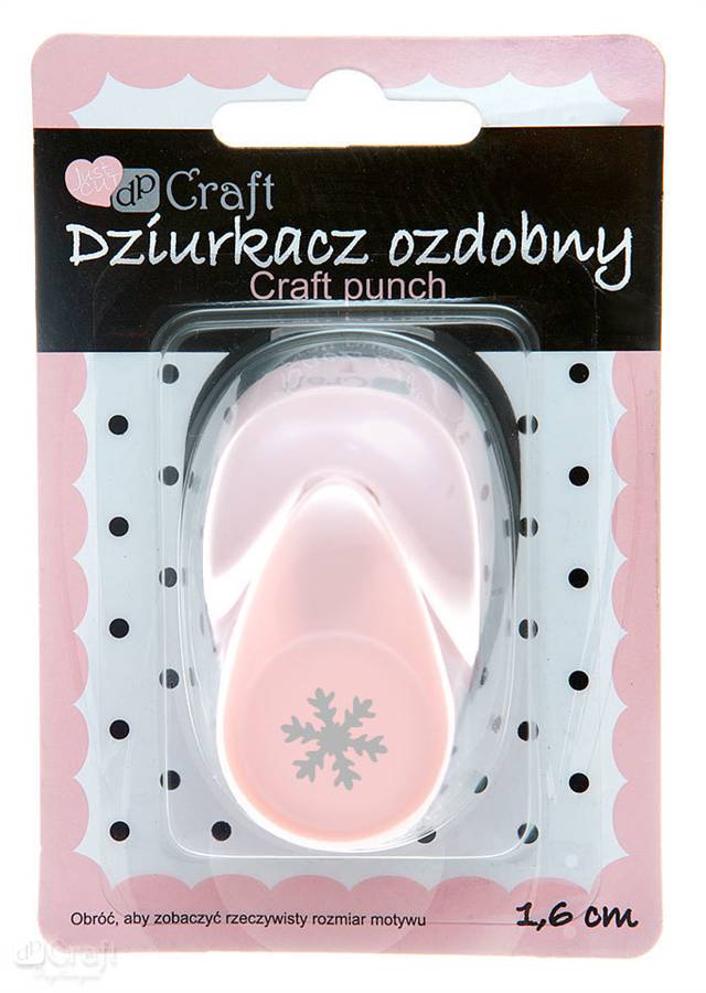DP CRAFT DZIURKACZ OZDOBNY 1,6CM ŚNIEŻYNKA1
