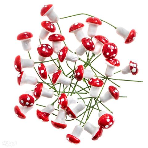 DP CRAFT MUCHOMORKI NA DRUCIKU 30 SZT.